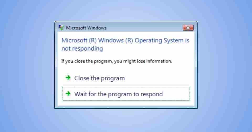 The program is not being run. The program is not being run