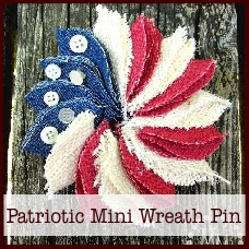mini patriotic wreath pin