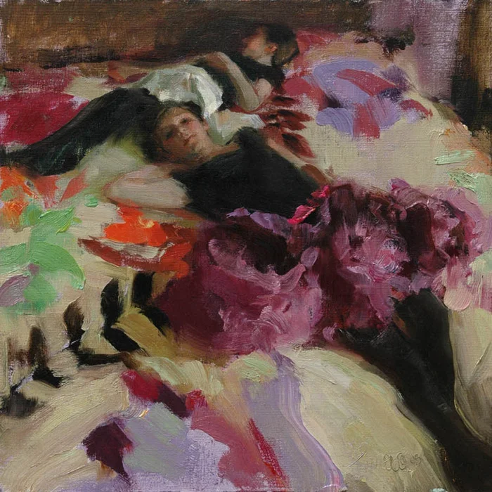 Johanna Harmon 1968 | American Figurative painter | Spring's Warmth Johanna Harmon 1968 | American Figurative painter | Spring's Warmth