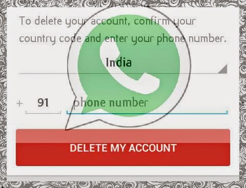 Whatsapp delete account
