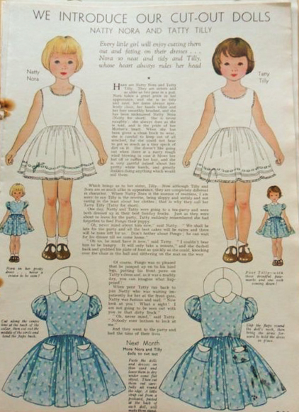 Nora and Tilly Cut Out Dolls