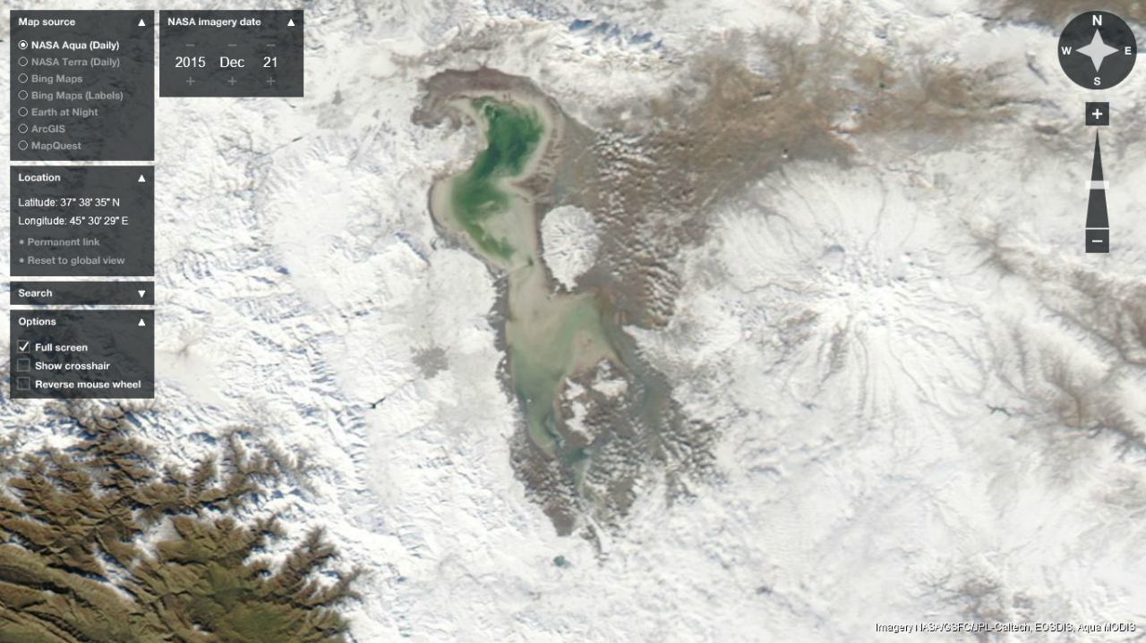 A Research on Lake Urmia (Orumieh) New Satellite Views of LU