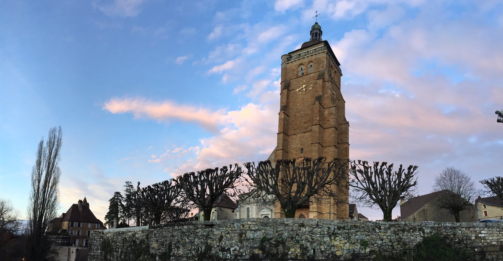 Arbois at dusk in February