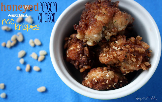 Kid-Friendly Honeyed Popcorn Chicken with Rice Krispies | Anyonita Nibbles