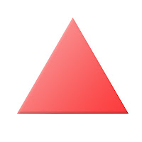 Kırmızı renkli eşkenar üçgen