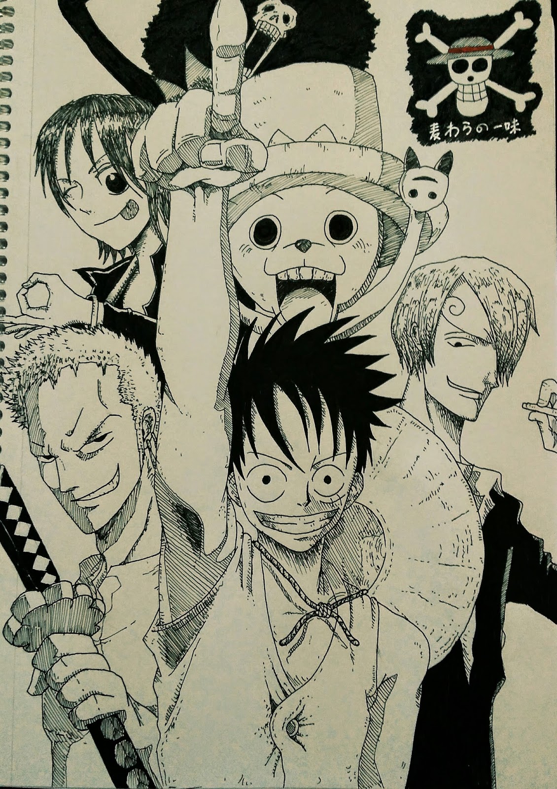 Pen to Pencil Sketch 11 The Straw Hat Pirates