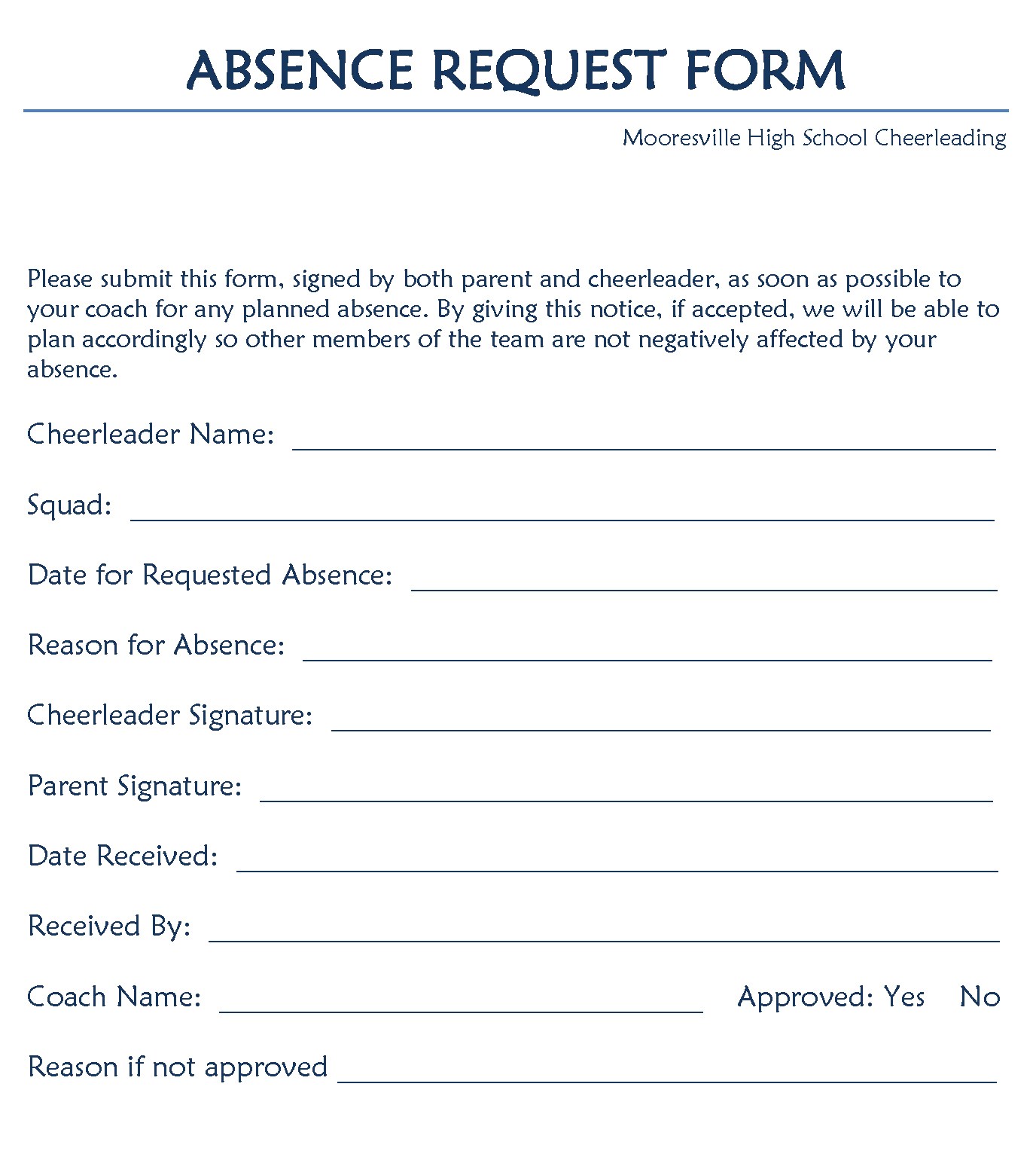 Download Simple Leave Request Form Download Free Office Templates