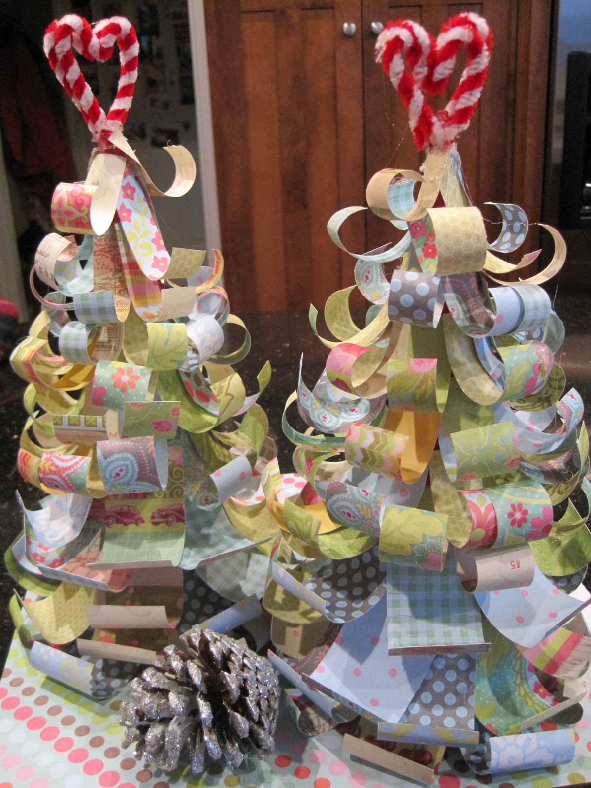 the vintage umbrella Scrapbook Paper Christmas Trees
