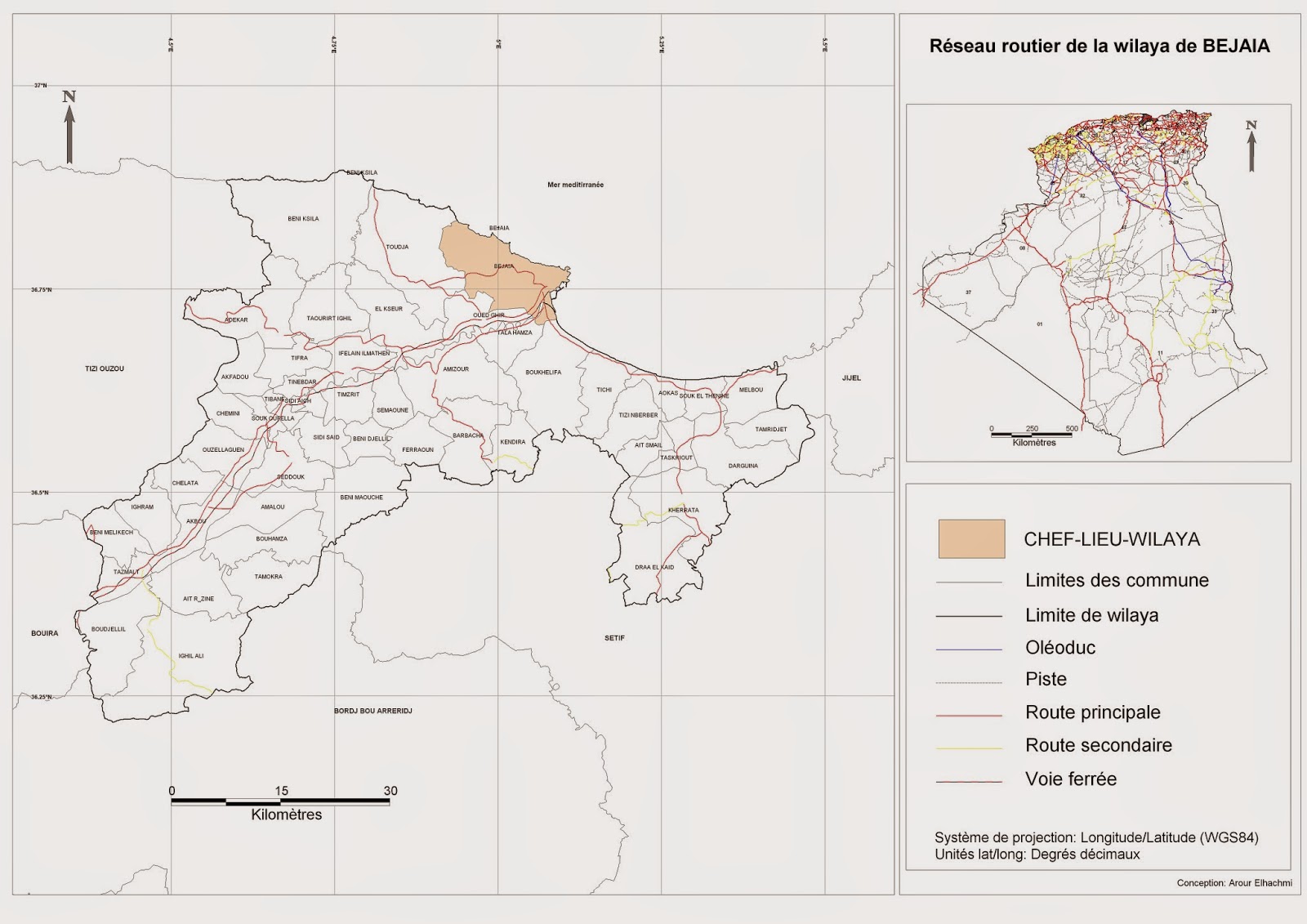 Découpage administratif de l'Algérie & Monographie: Carte ...
