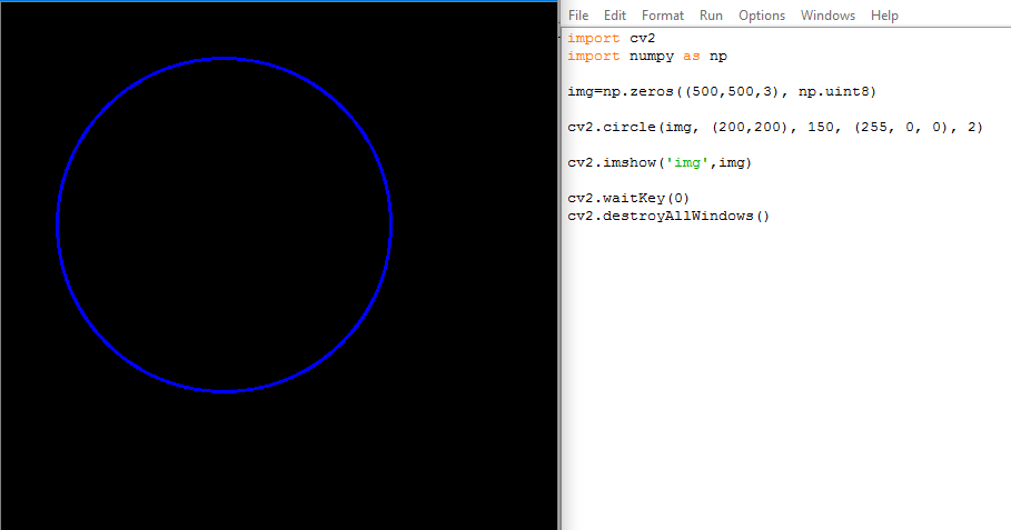 PythonOpenCV Basic Projects: TUT8: Basic Drawing - Circle