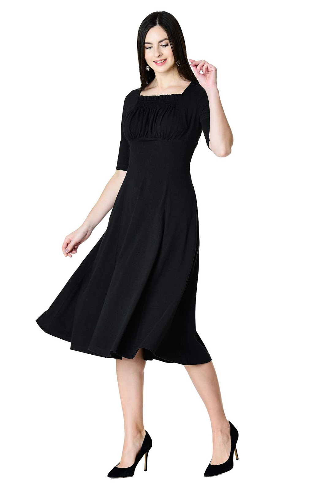 curvy girl black dress