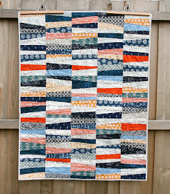 Wonky Stripes Baby Quilt Tutorial from Quilts By Emily