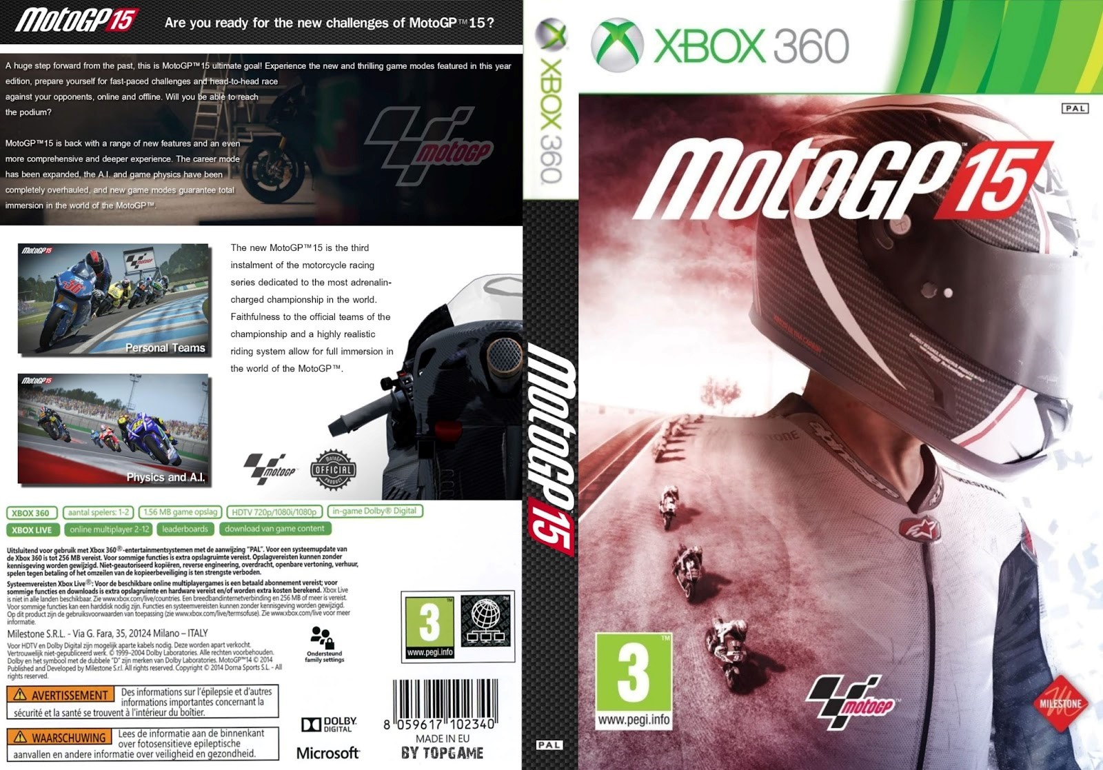 MotoGP 15 Xbox 360 Ultra Capas