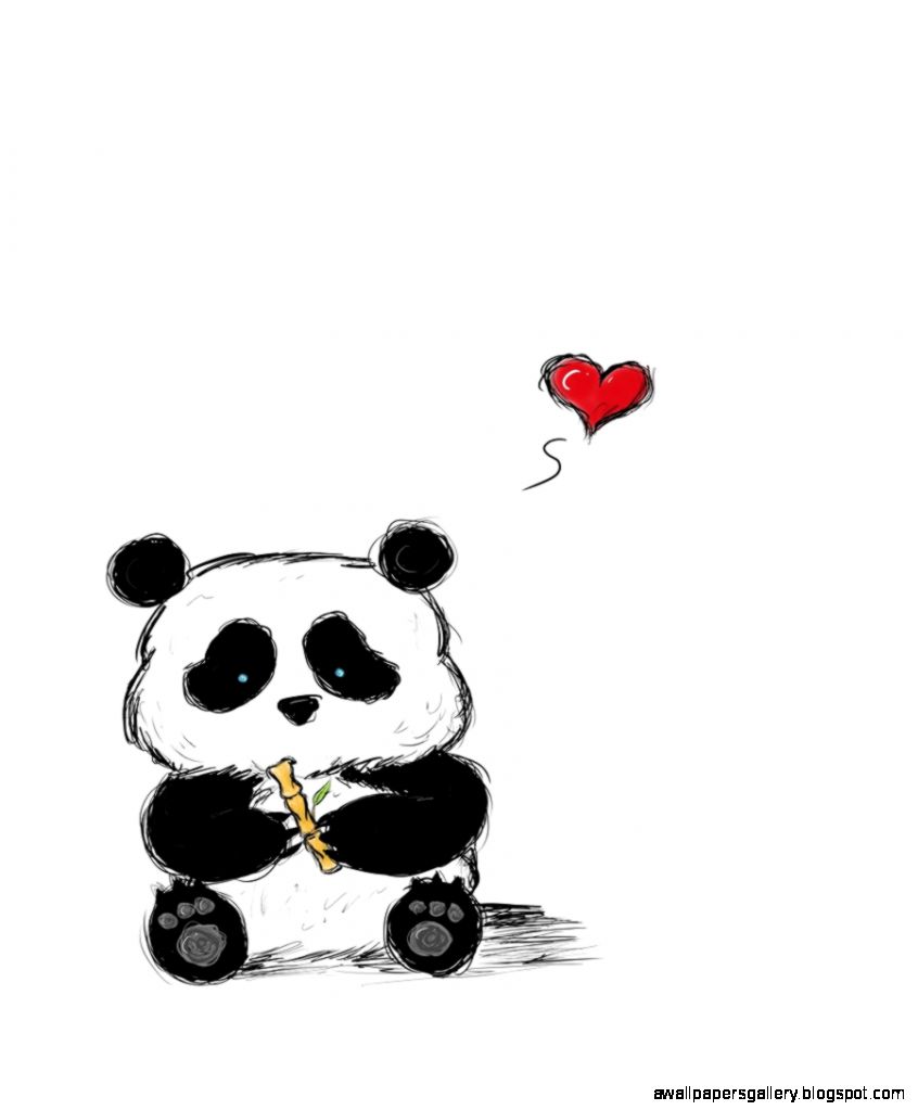 Cute Panda Love Drawings Clipart   Free Clip Art Images