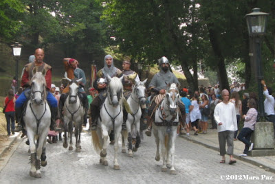 knights in medieval procession