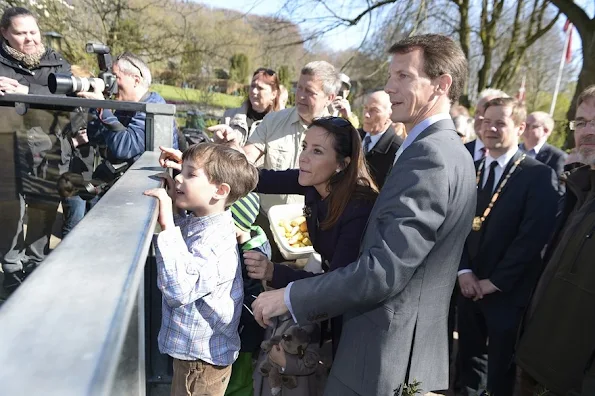 Princess Marie of Denmark and Prince Joachim of Denmark and Prince Henrik of Denmark and Princess Athena of Denmark visited Aalborg Zoo in Aalborg, Denmark.