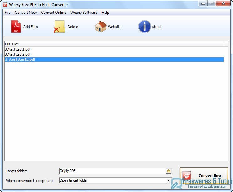 Weeny PDF to Flash Converter un logiciel gratuit pour convertir les
