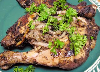 grilled sumac chicken with onions