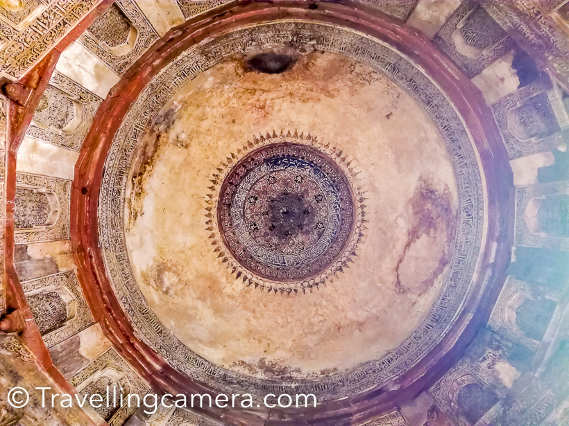Above photograph of ceiling is probably is clicked inside the Mosque at Lodhi Garden in Delhi.