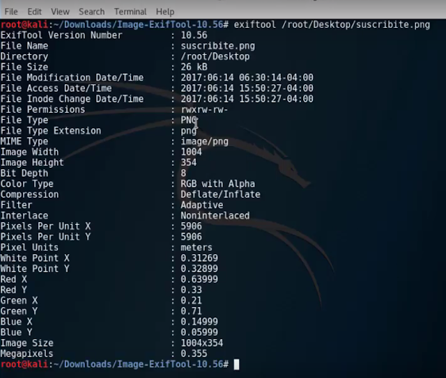 how to use exiftool kali linux