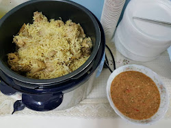 nasi arab step noxxa resipi menggunakan cooker pressure pot magic ayam