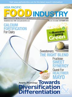 Asia Pacific Food Industry 2010-07 - October 2010 | ISSN 0218-2734 | CBR 96 dpi | Mensile | Professionisti | Alimentazione | Bevande | Cibo
Asia Pacific Food Industry is Asia’s leading trade magazine for the food and beverage industry. Established in 1985, APFI is the first BPA-audited magazine and the publication of choice for professionals throughout the industry with its editorial coverage on the latest research, innovative technologies, health and nutrition trends, and market reports.