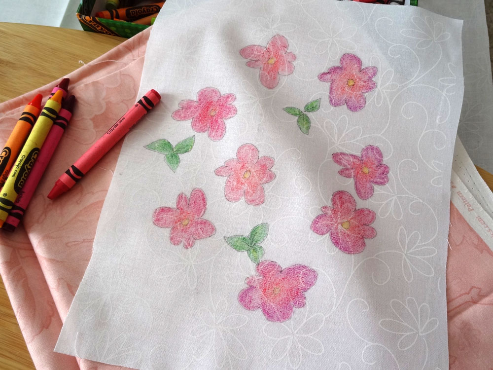 Crayon Tinting Embroidery and Farmer's Market Tote