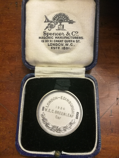 Photograph of W.E.C Greenleaf's medal 1930 courtesy of Nikki Greenleaf