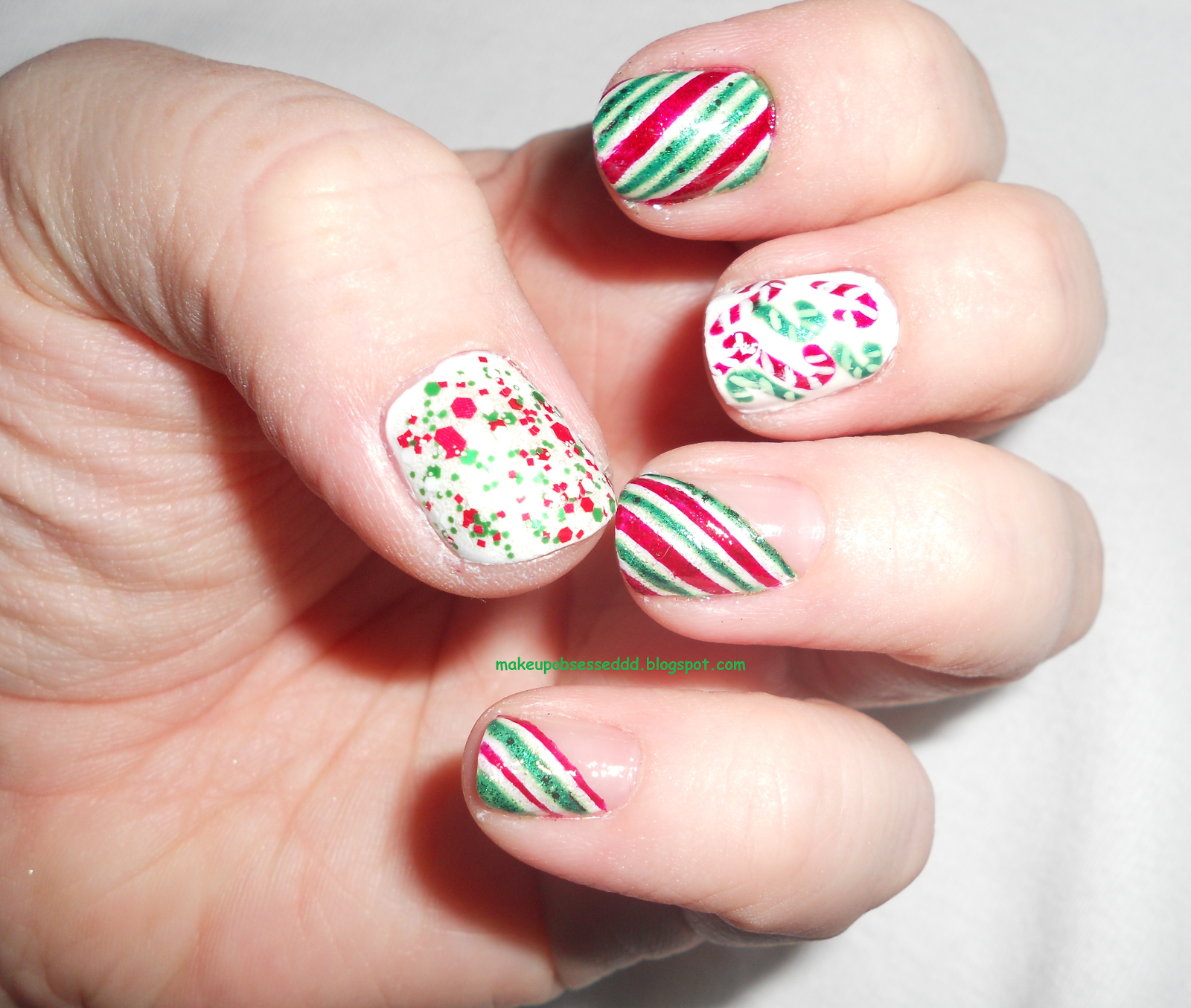 Makeup & Polish Obsessed Girl: 12 Days of Christmas: Day 3 Candy Cane