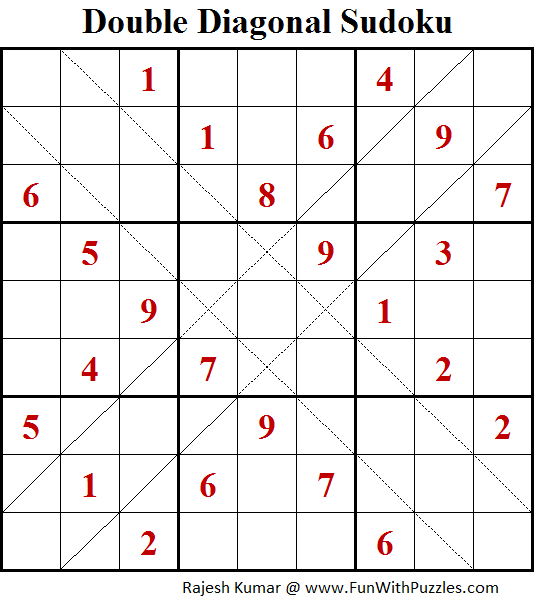 Double Diagonal Sudoku (Fun With Sudoku #184)