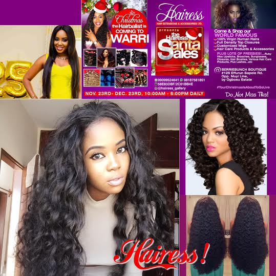 Hairess Hair Extensions & Accessories Ltd Presents..'The Hairess Santa sales'