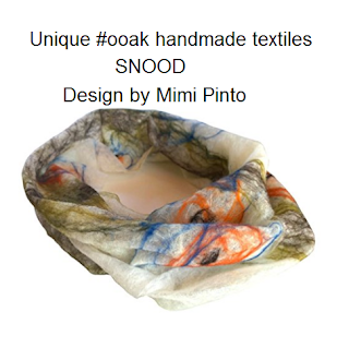 Handmade textile scarf by Mimi Pinto