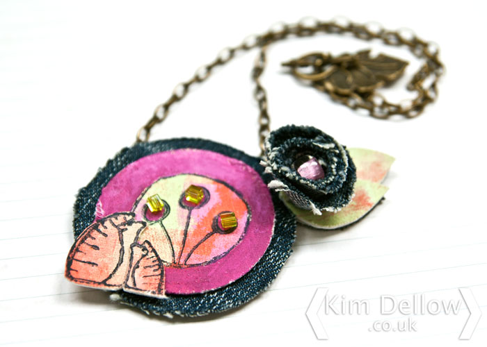 Fabric pendant best sale necklace