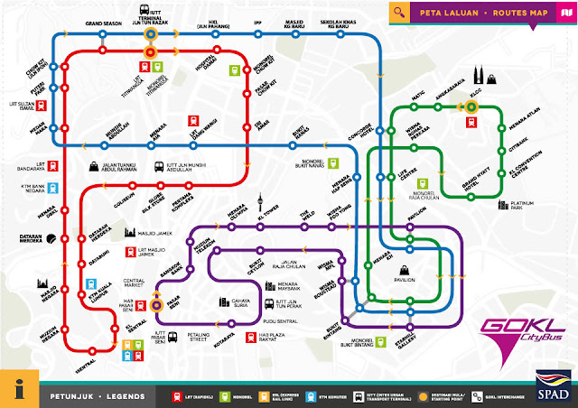 Go KL City Bus Free Bus Services Schedule & Bus Routes Map @ Kuala