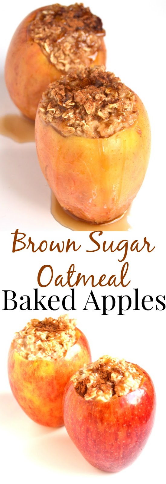 Brown Sugar Oatmeal Baked Apples are the perfect warm and filling breakfast! They taste like dessert but are healthy enough to eat anytime. www.nutritionistreviews.com