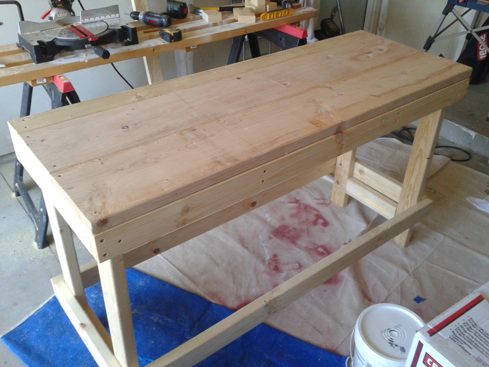 A Hodgepodge of Odds and Ends: Under $30 Garage Workbench