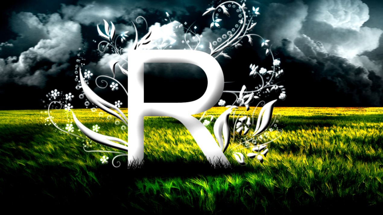 Cool Background with Letter R