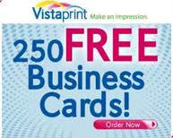 VIstaprint Free Business Cards