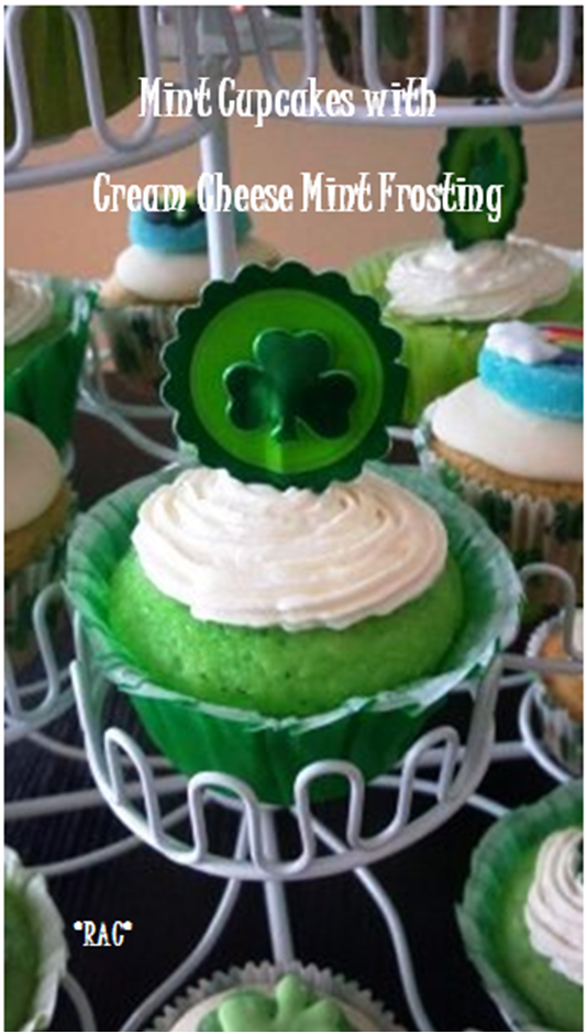 Rebecca's Amazing Creations Mint Cupcakes with Cream Cheese Mint Frosting