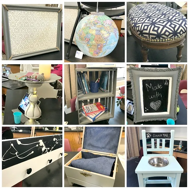 High School Student's Repurposed finished diy projects
