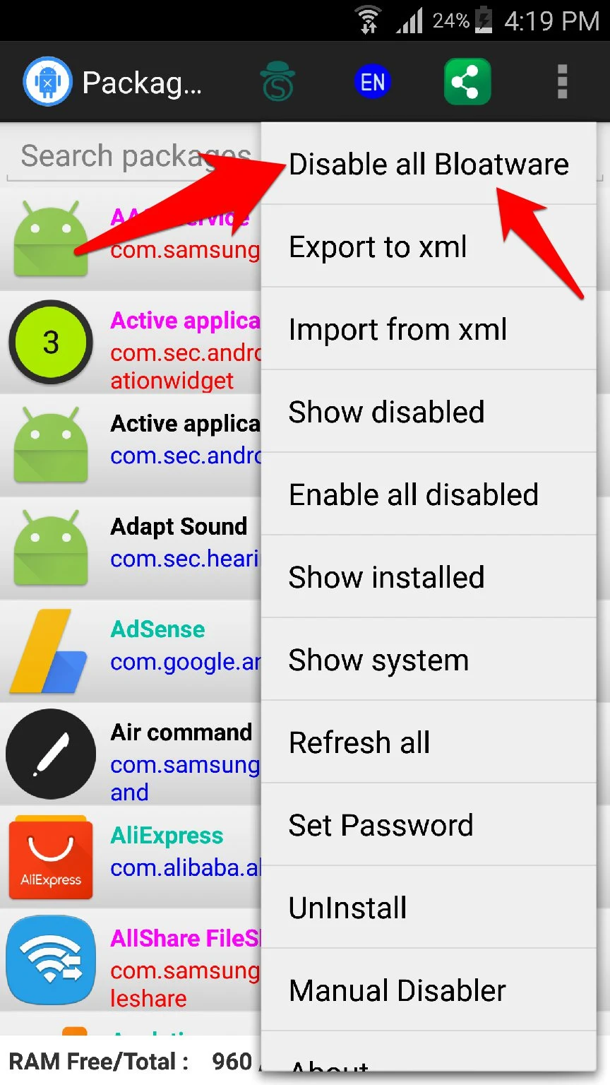 حذف تطبيقات النظام بدون روت للاندرويد, حذف برامج الاندرويد الاساسية, مزيل تطبيقات النظام بدون روت, برنامج حذف تطبيقات النظام للاندرويد, برنامج debloater, تحميل برنامج debloater, ازالة تطبيقات الاندرويد , برنامج حذف البرامج الاساسيه للاندرويد بدون روت, Package Disabler Pro تطبيق, حذف برامج الاندرويد من جذورها