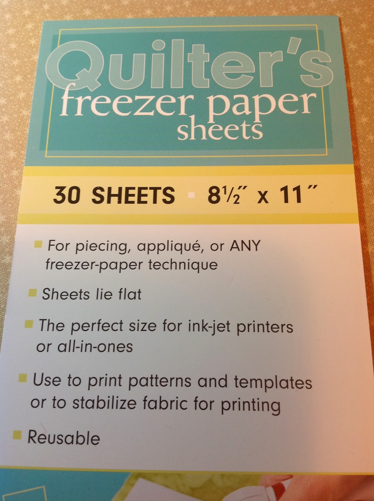 Quilter's Freezer Paper Sheets, 8.5 x 11, 30 Sheets 