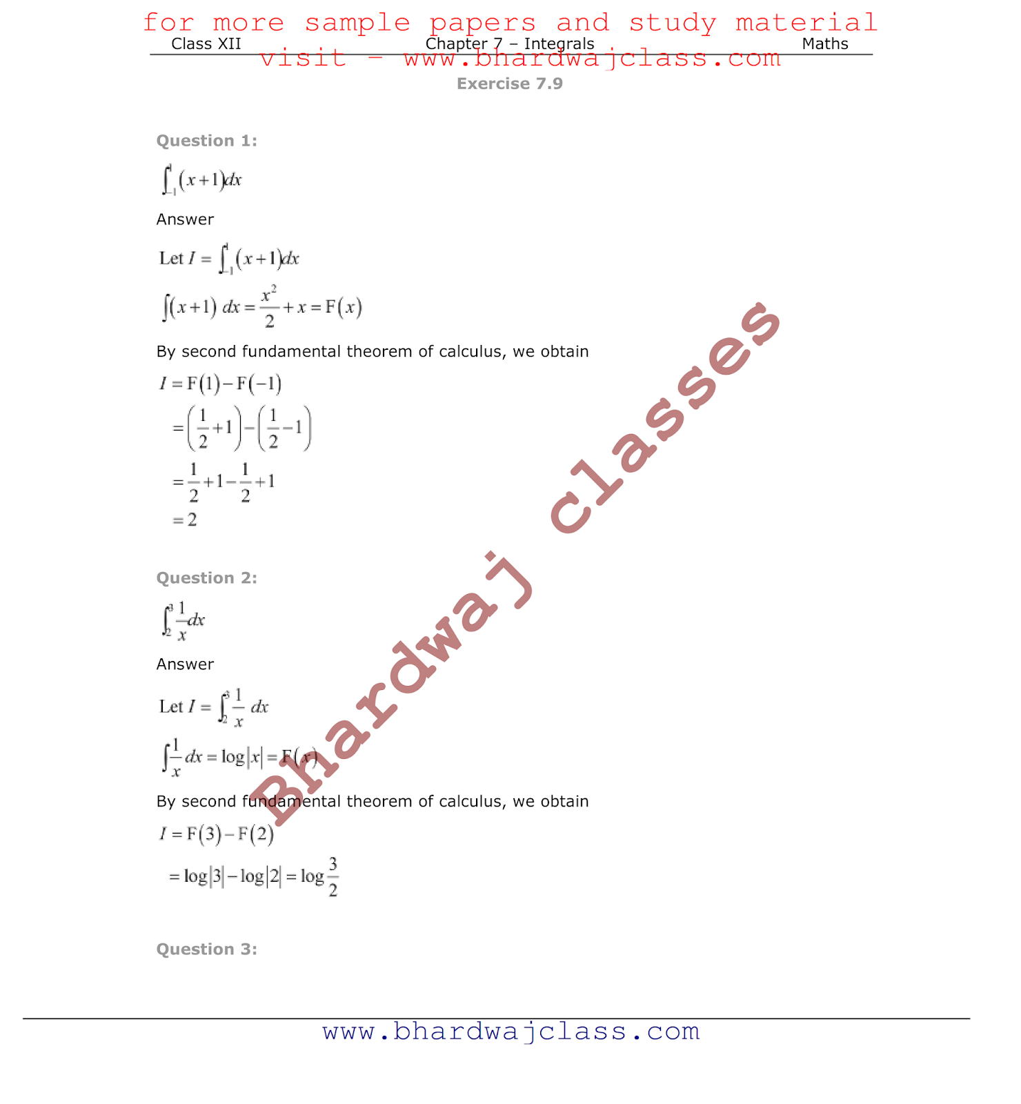 CBSE Class 12 Maths NCERT Solutions Chapter 7