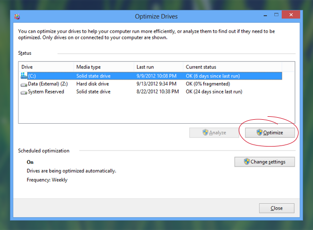 Drive optimization