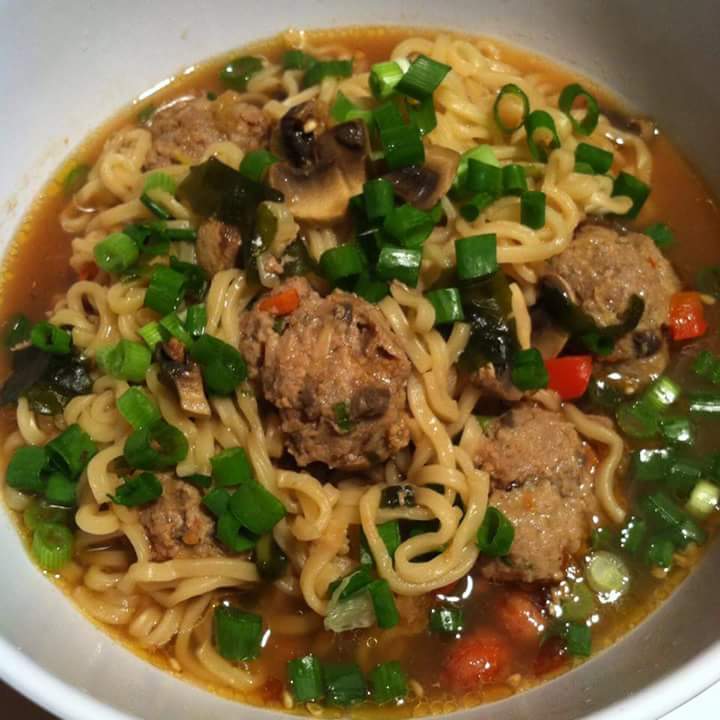 Simply delicious MISO NOODLE SOUP with meatballs