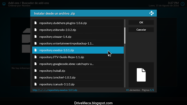DriveMeca instalando y configurando Kodi paso a paso en español DriveMeca instalando y configurando Kodi paso a paso en español