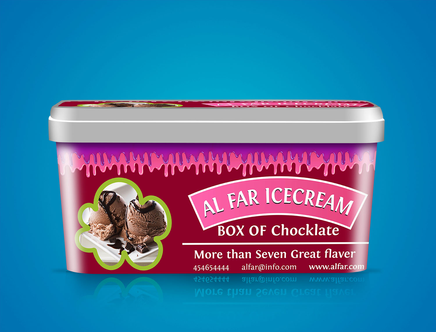 Ice Cream Box Label Fakrul Design