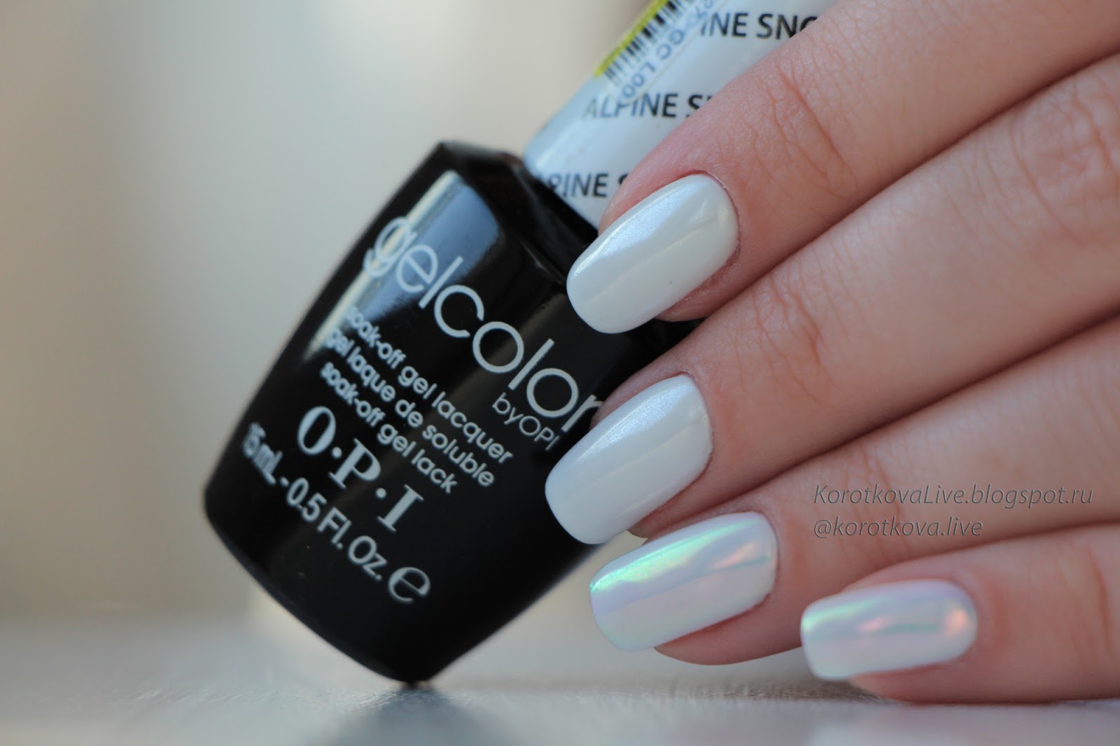 2. OPI GelColor in "Alpine Snow" - wide 1