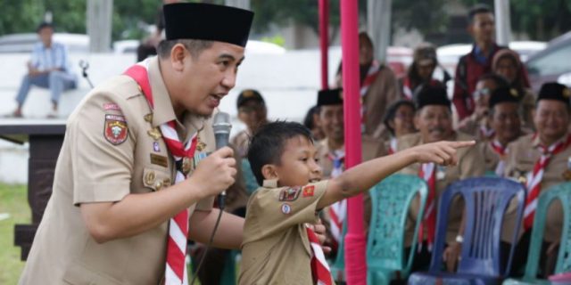Bupati Pesawaran Bersama 1000 Anggota Pramuka Negeri Katon Ikuti Gelar Senja