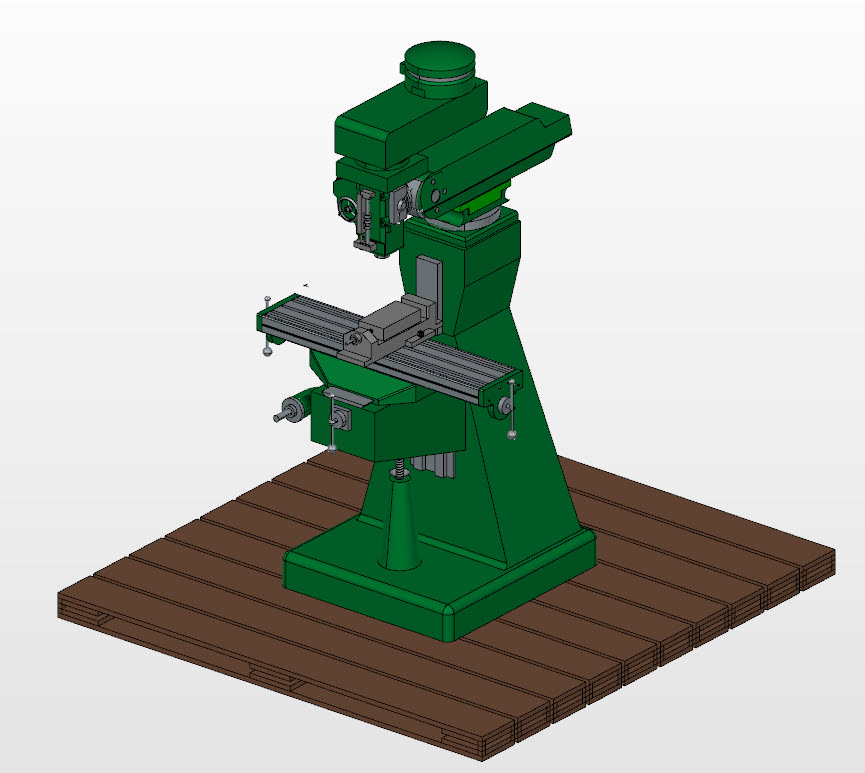 Milling Machine 3D model cad file & view picture for free downloads